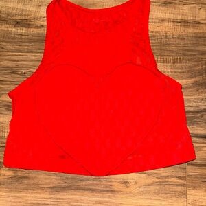 Fenty Beauty Run 2 You Mesh Heart Cropped Tank